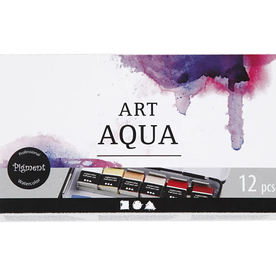 Akvarelfarver Art Aqua, 12 Farver