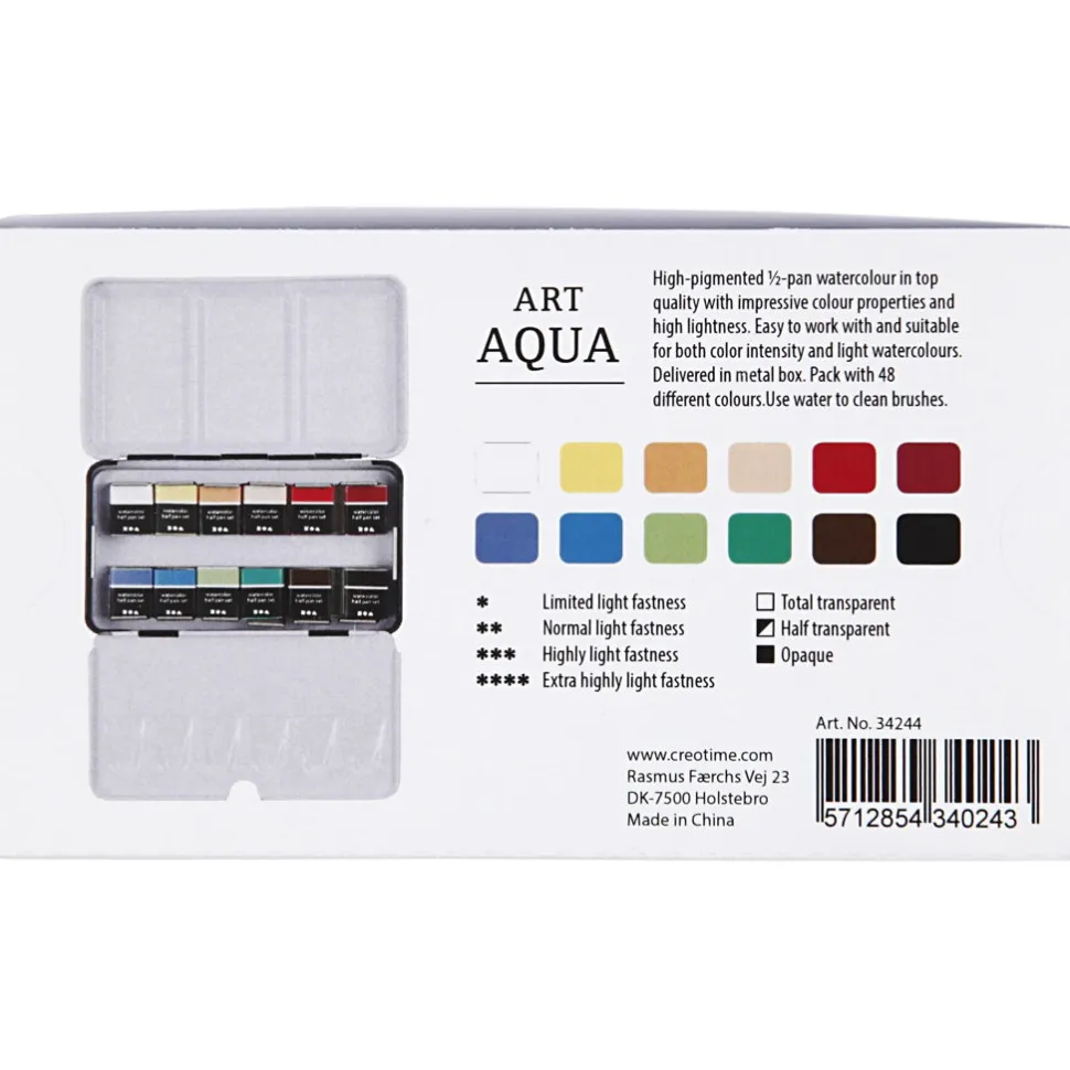 Akvarelfarver Art Aqua, 12 Farver