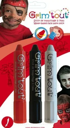 Ansigtsfarve - Farvestifter 3 Stk.