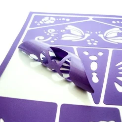 Ansigtsfarve - Skabelon M. Kat Og Sommerfugl