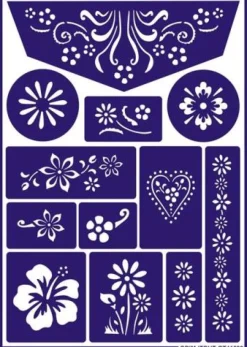 Ansigtsfarve - Skabelon Til Blomster