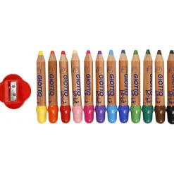 Baby-Farveblyanter - Ass. Farver, 12 Stk