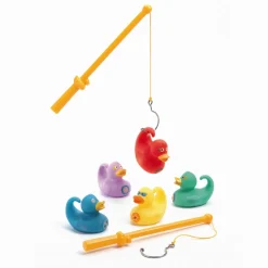 Badeaender, 5 Stk Regnbue 7 Cm + 2 Fiskestaenger