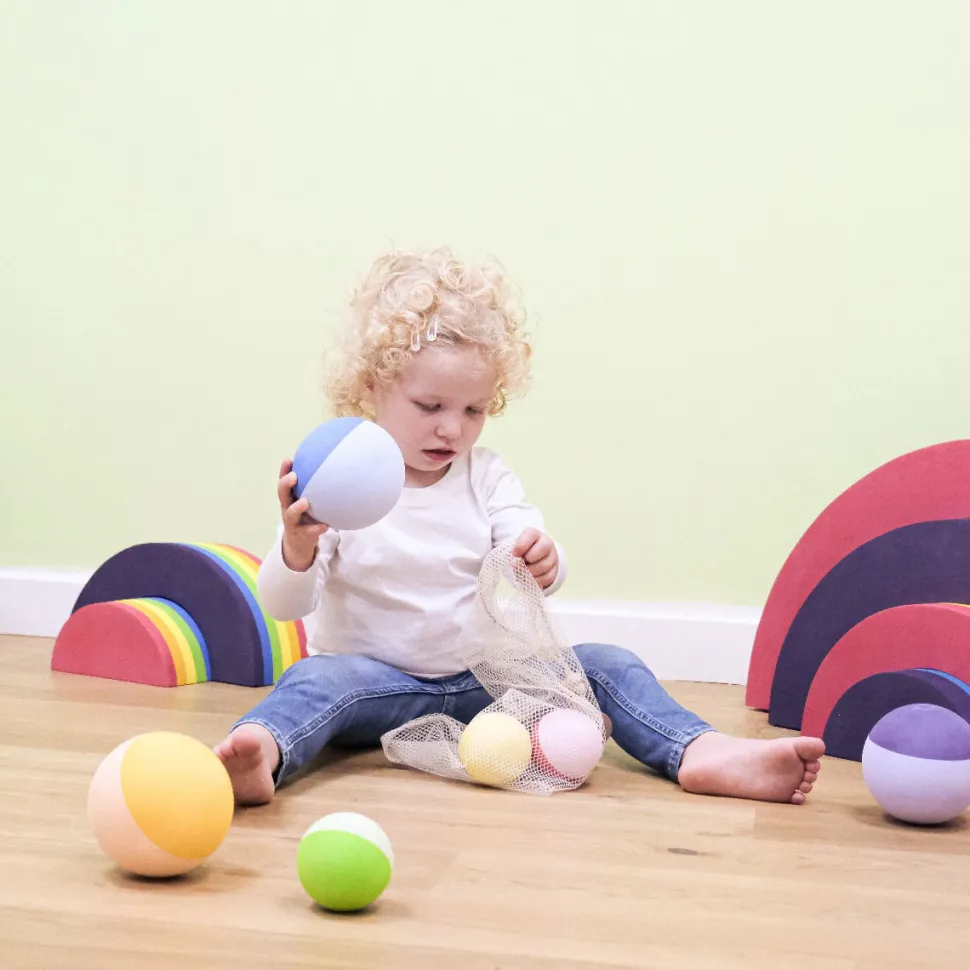 Bobles Boldsaet Rainbow, 6 Stk