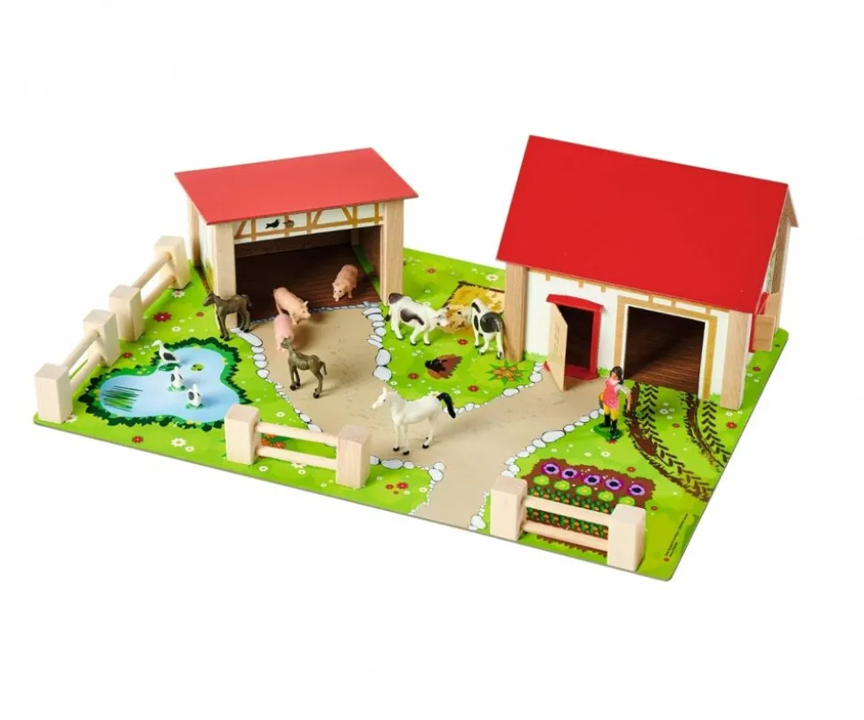 Bondegard Med Dyr Og Tilbehør, 25 Dele