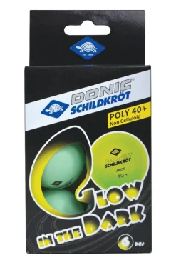 Bordtennisbolde Poly 40+, Glow 6 Stk. - O4 Cm