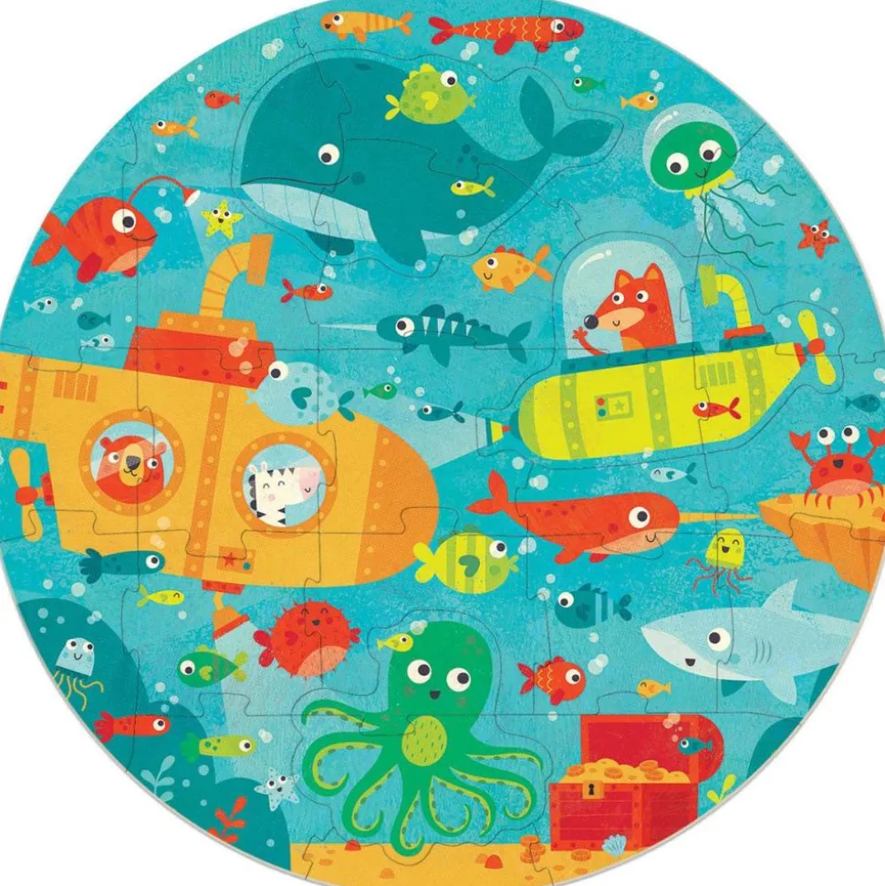 Cirkelpuslespil M. 28 Brikker - Under Havet