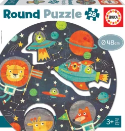 Cirkelpuslespil M. 28 Brikker - I Rummet