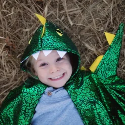 Dragekappe - Gron/Gul, Str. 2-3 Ar