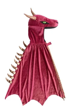 Dragekappe - Rod/Guld - Flere Storrelser