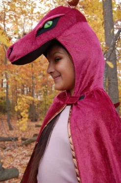 Dragekappe - Rod/Guld - Flere Storrelser