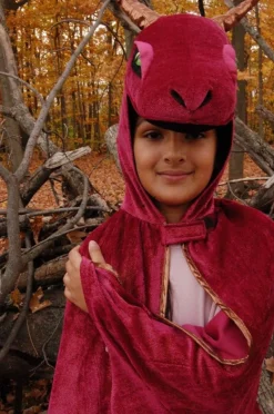 Dragekappe - Rod/Guld - Flere Storrelser