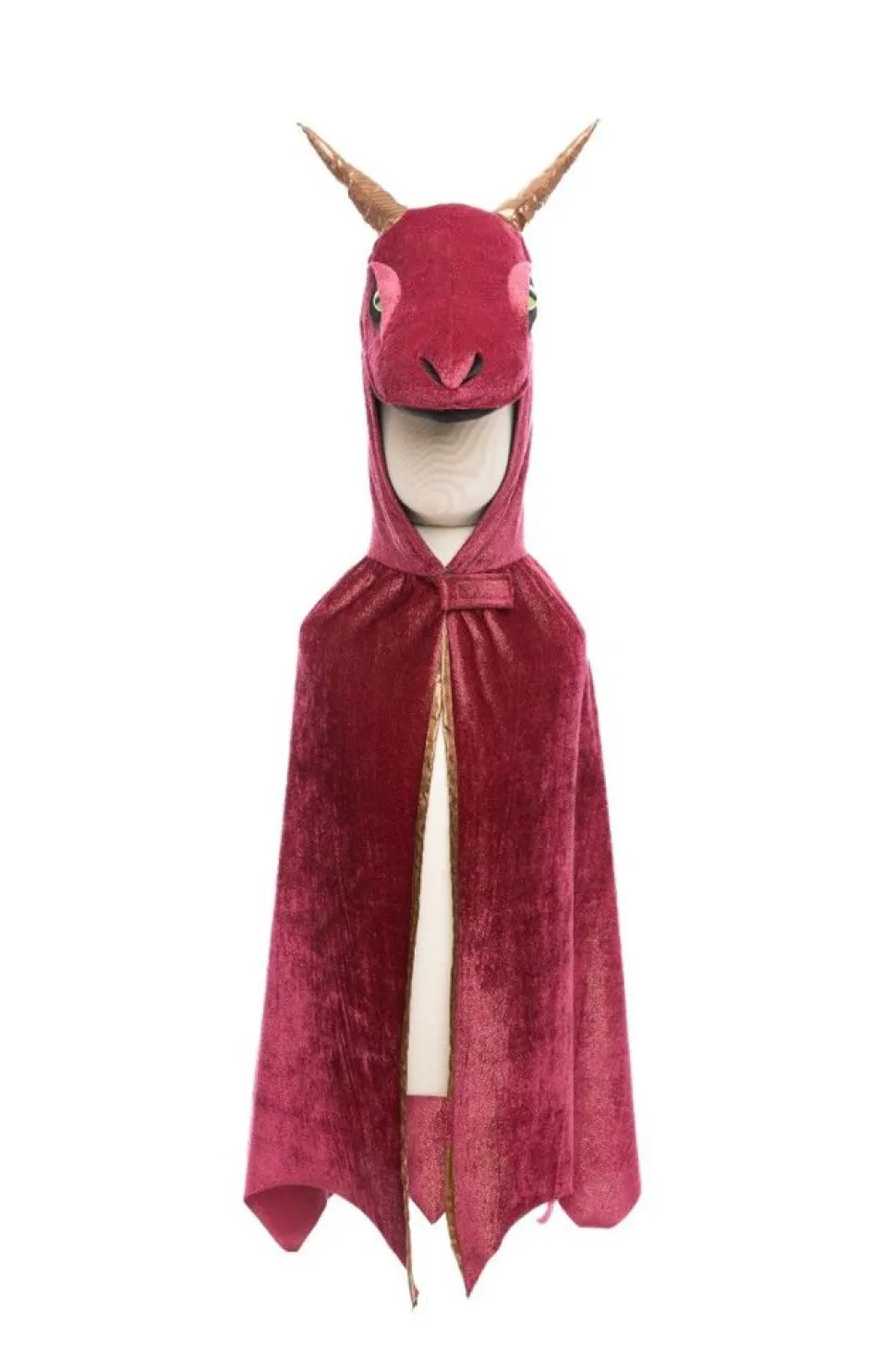 Dragekappe - Rod/Guld - Flere Storrelser