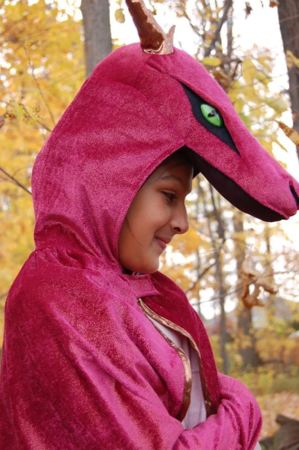 Dragekappe - Rod/Guld - Flere Storrelser