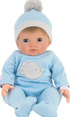 Dukke 1.255 Gram - Blond Dreng, 45 Cm.