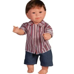 Dukke M. Downs Syndrom - Dreng, Brunt Har, 40 Cm