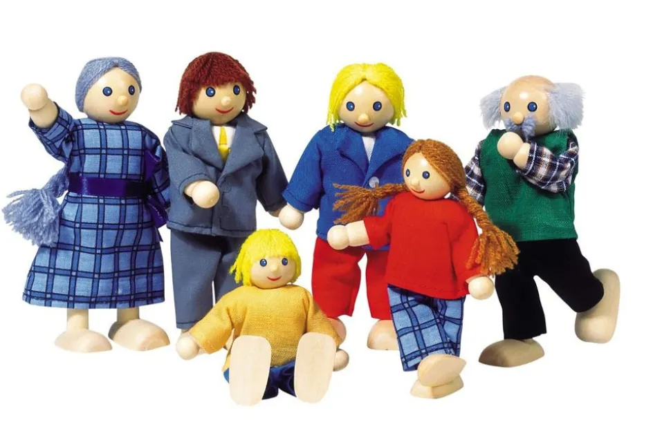 Dukkehus - Dukkefamilie, Inkl. Bedsteforaeldre