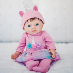 Dukketoj - Enhjorningedragt, 45 Cm.