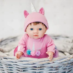 Dukketoj - Enhjorningedragt, 45 Cm.