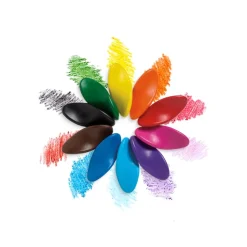 Farvekridt - Ergonomiske, 10 Stk