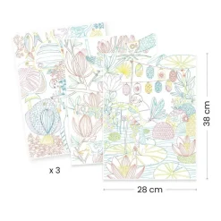 Farvelaegningsplakater - Japan, 3 Stk