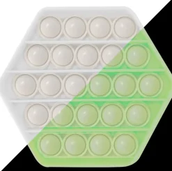 Fidget Pop It - Sekskantet/Glow In The Dark, 1 Stk