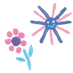 Fingermaling 4 Farver - Trendy