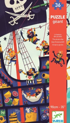 Gulvpuslespil Med 36 Brikker - Piratskib