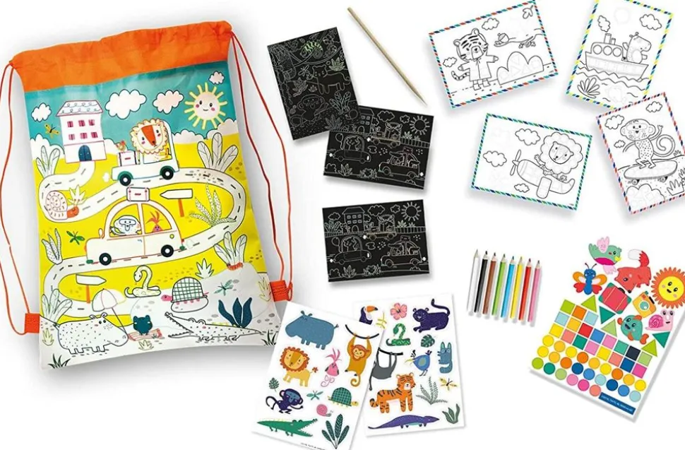 Gymnastikpose Med Ferie- Og Rejseaktiviteter