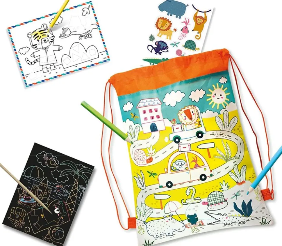 Gymnastikpose Med Ferie- Og Rejseaktiviteter