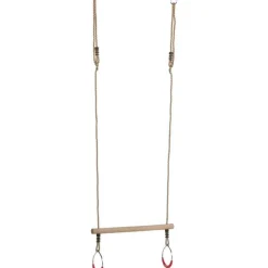Gynge - Trapez I Trae Med Metalringe