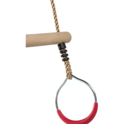 Gynge - Trapez I Trae Med Metalringe