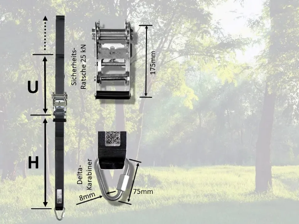 Gyngeophaeng Til Trae - Med Las 200 Cm