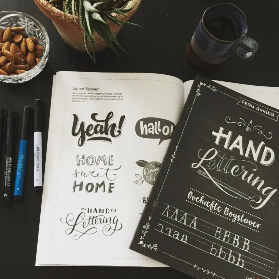 Hand Lettering, Pitt Artist Pen, 4 Stk