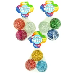 Hoppebolde O 4,5 Cm - Glitter, 3 Stk