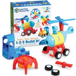 3-I-1 Byggesæt - Raket, Tog & Helikopter