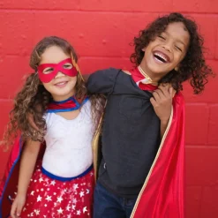 2-I-1 Kappe - Guld/Rod, Str. 5-6 Ar