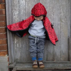 2-I-1 Spiderman/Batman-Kappe - Flere Storrelser