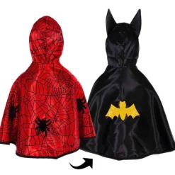 2-I-1 Spiderman/Batman-Kappe - Flere Storrelser