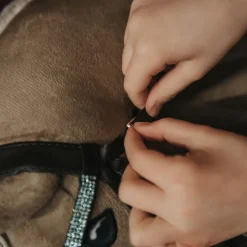 Kaephest Tilbehør - Trense, Brun M. Gronne Rhinsten