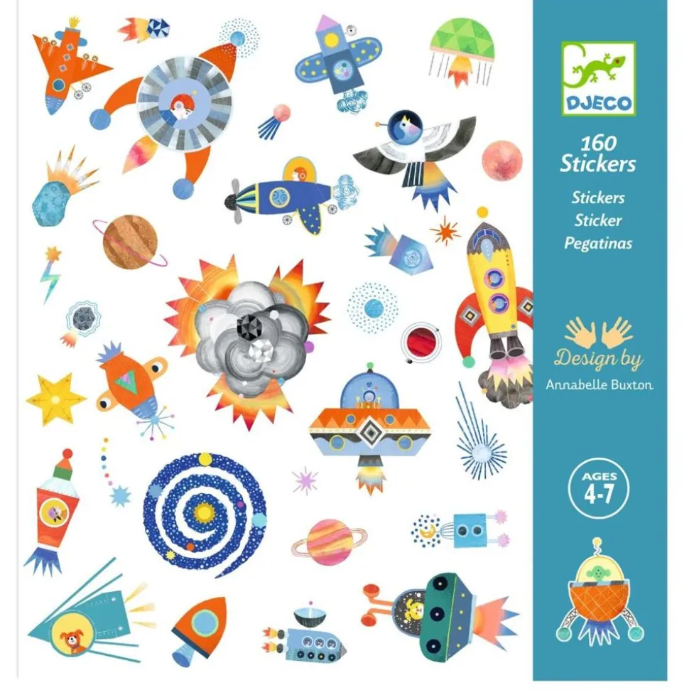 Klistermaerker - Rummet, 160 Stk