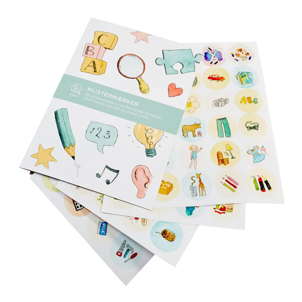 Klistermaerker Til Organisering, 96 Stk