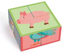 Klodspuslespil I Karton, 4 Klodser - Bondegardsdyr