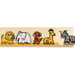 Knoppuslespil Med 5 Brikker - Savannen