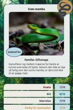Kortspil - Farlige Slanger