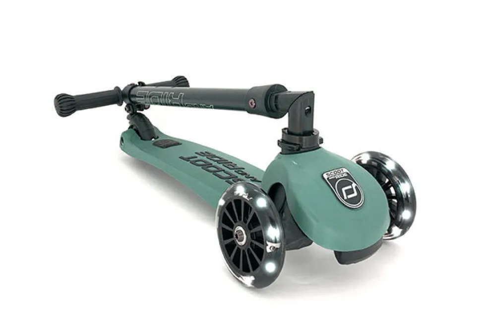 Løbehjul - Highwaykick 3 M. Led, Forest