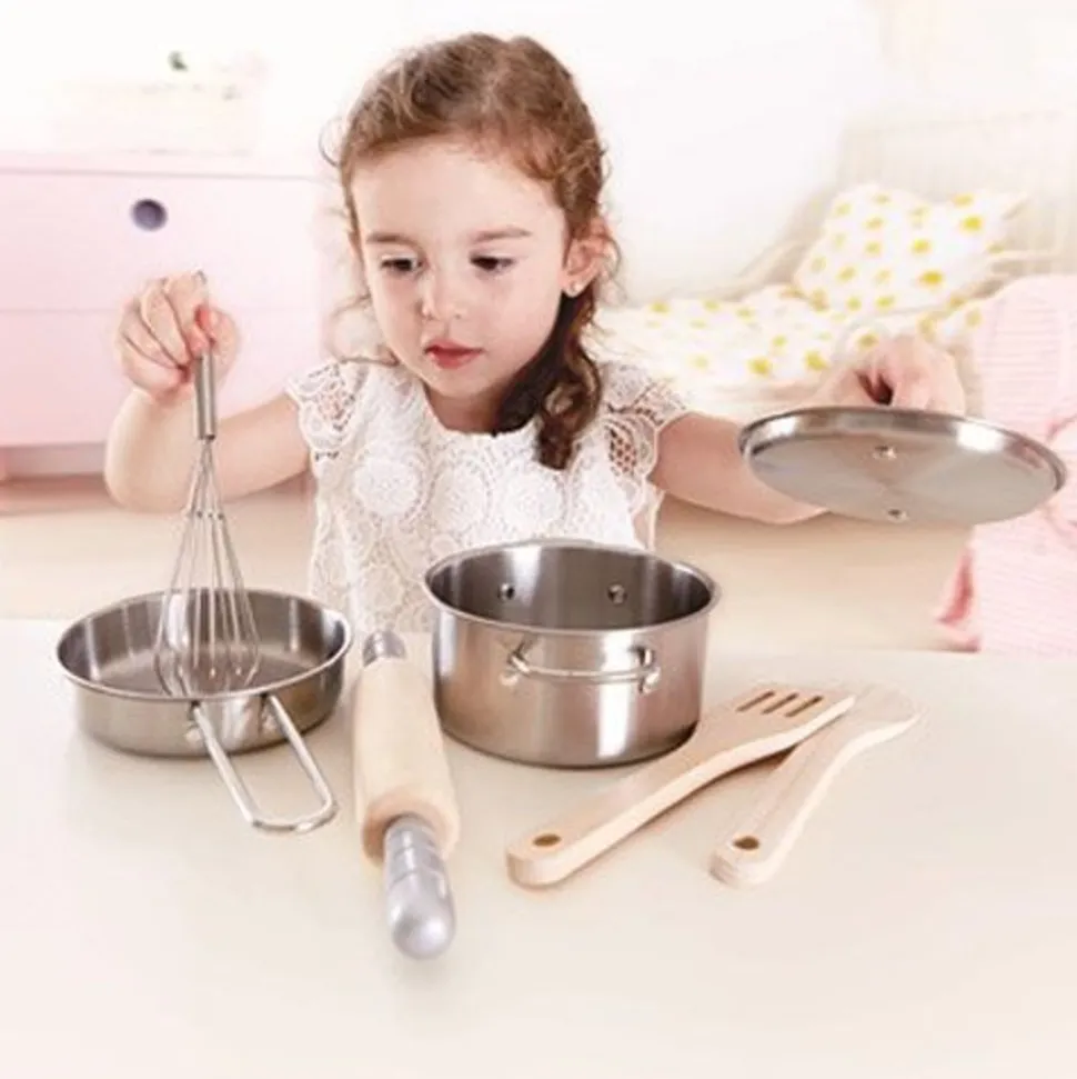 Legekøkken Tilbehør - Grydesaet M. 7 Dele