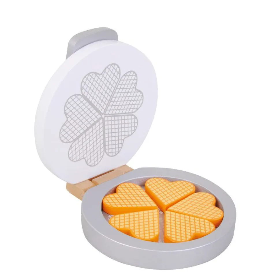 Legekøkken Tilbehør - Vaffeljern I Trae, Hvid