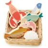Legemad - Kurv Med Fisk Og Skaldyr, 7 Dele