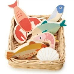 Legemad - Kurv Med Fisk Og Skaldyr, 7 Dele